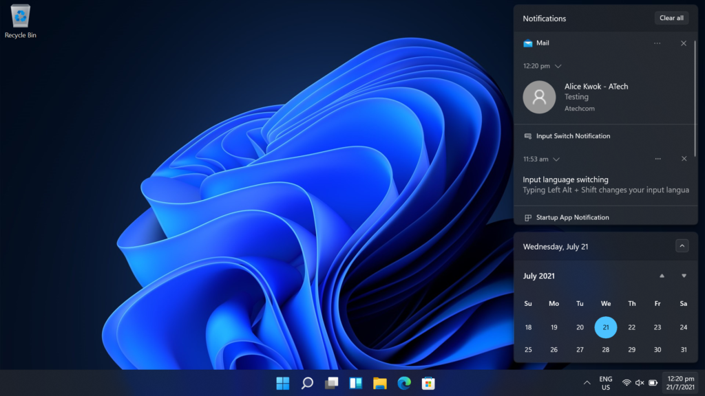 Windows 11 vs macOS Monterey Notifications